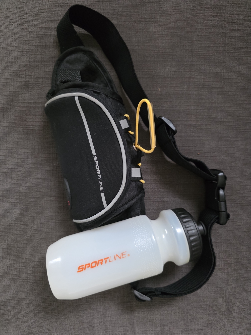 Sportline Black & White Hydration Waist Pack with Bottle